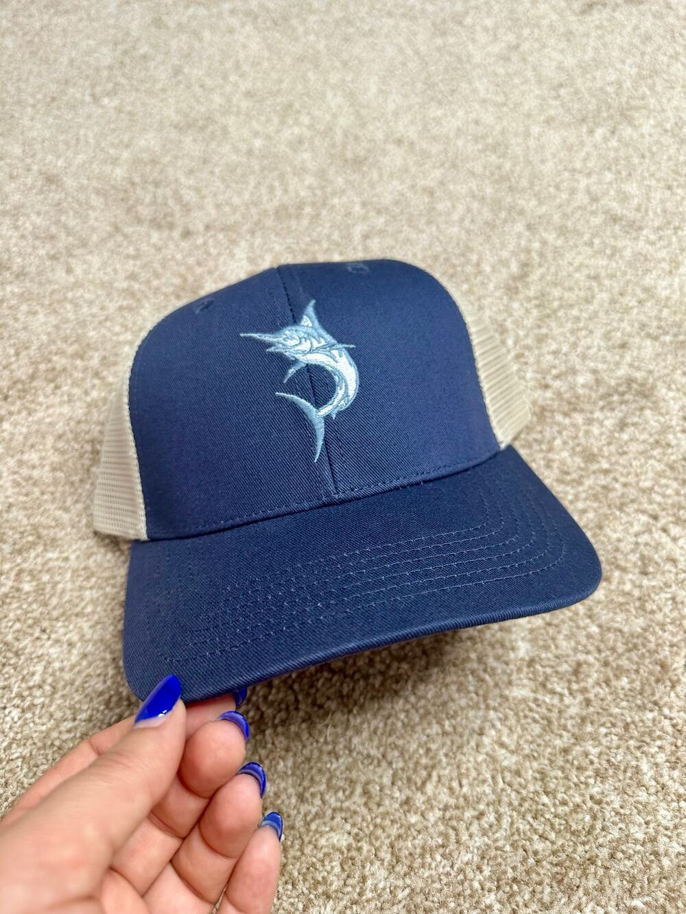 NEW Life Is Good Trucker Hat Clean Marlin Fish One Size